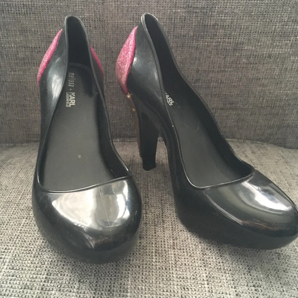 Melissa X Karl Lagerfeld ice cream heels 6 - Picture 3 of 4